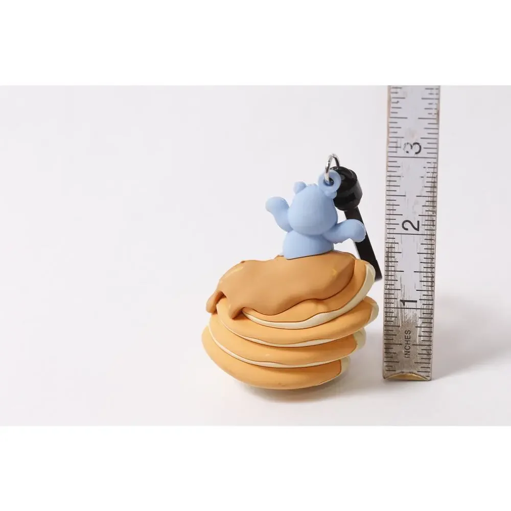 Care Bears x Food Grumpy Bear w Pancakes Bag Clip Keychain ~ 260622-WH 1281